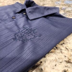 Lebro Classic Golfer Las Vegas Mens XL Navy Blue Embroidered Polo Shirt